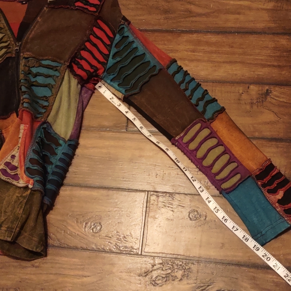 Rising International Multicolor Patchwork Jacket.… - image 6